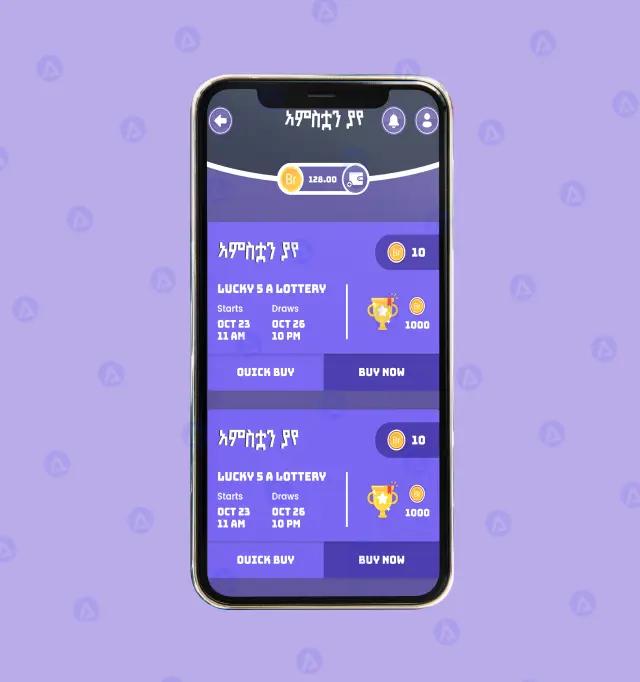 E-Lottery Mobile App Wallet Design