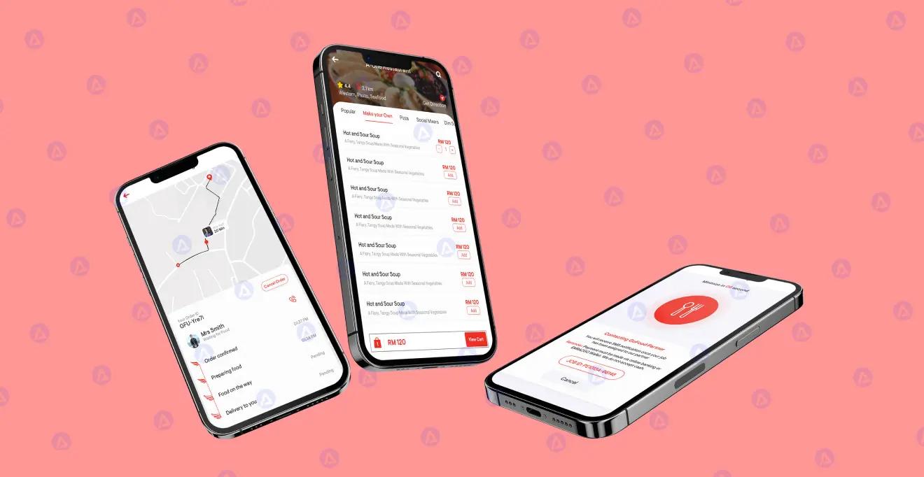 Emerzgo Food App Pages Design