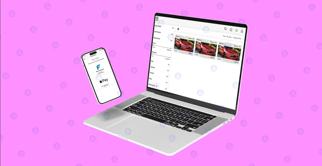 ivi 2.0 car selling mobile app and web page design