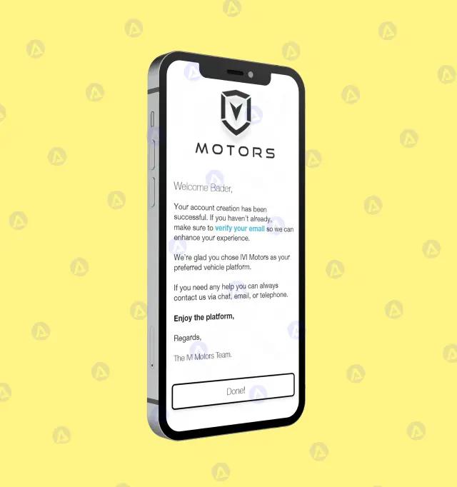 ivi2.0 car selling mobile app welcome page design