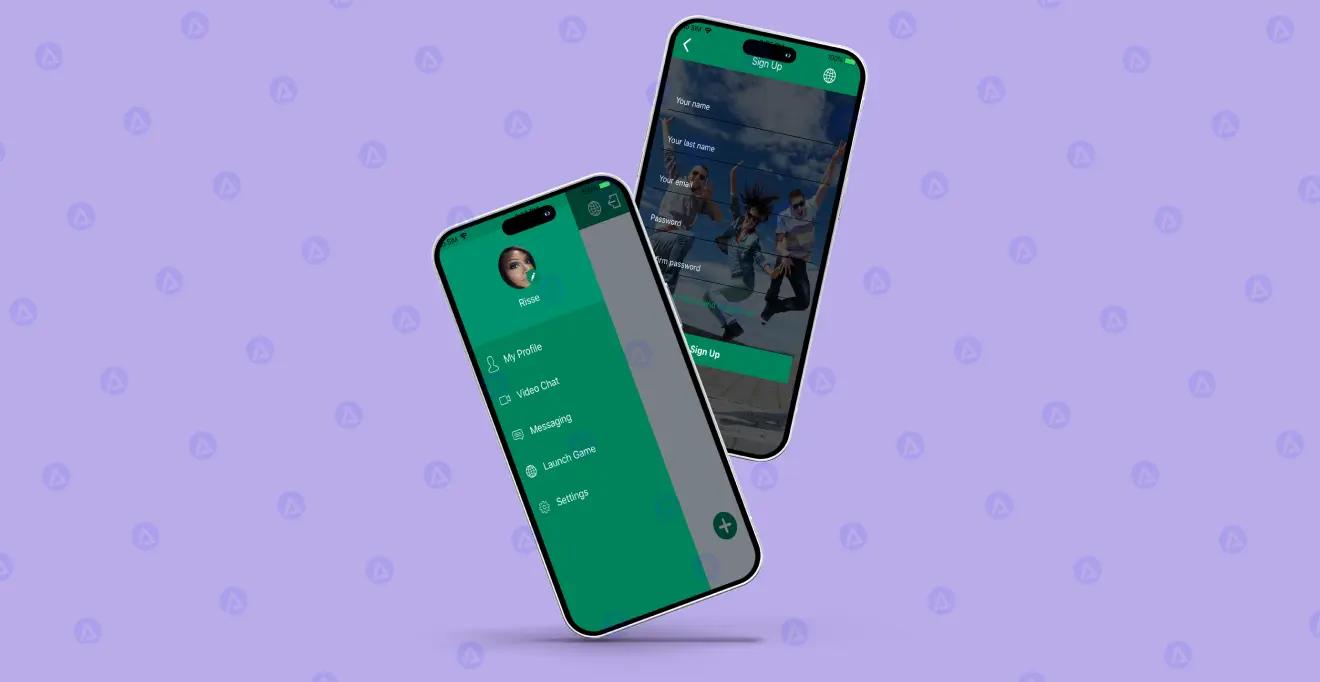 jump media app sign up page design