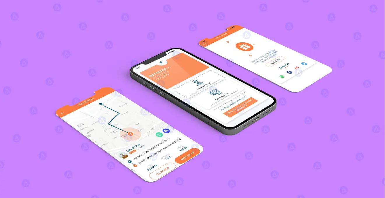 roaddo app register page design