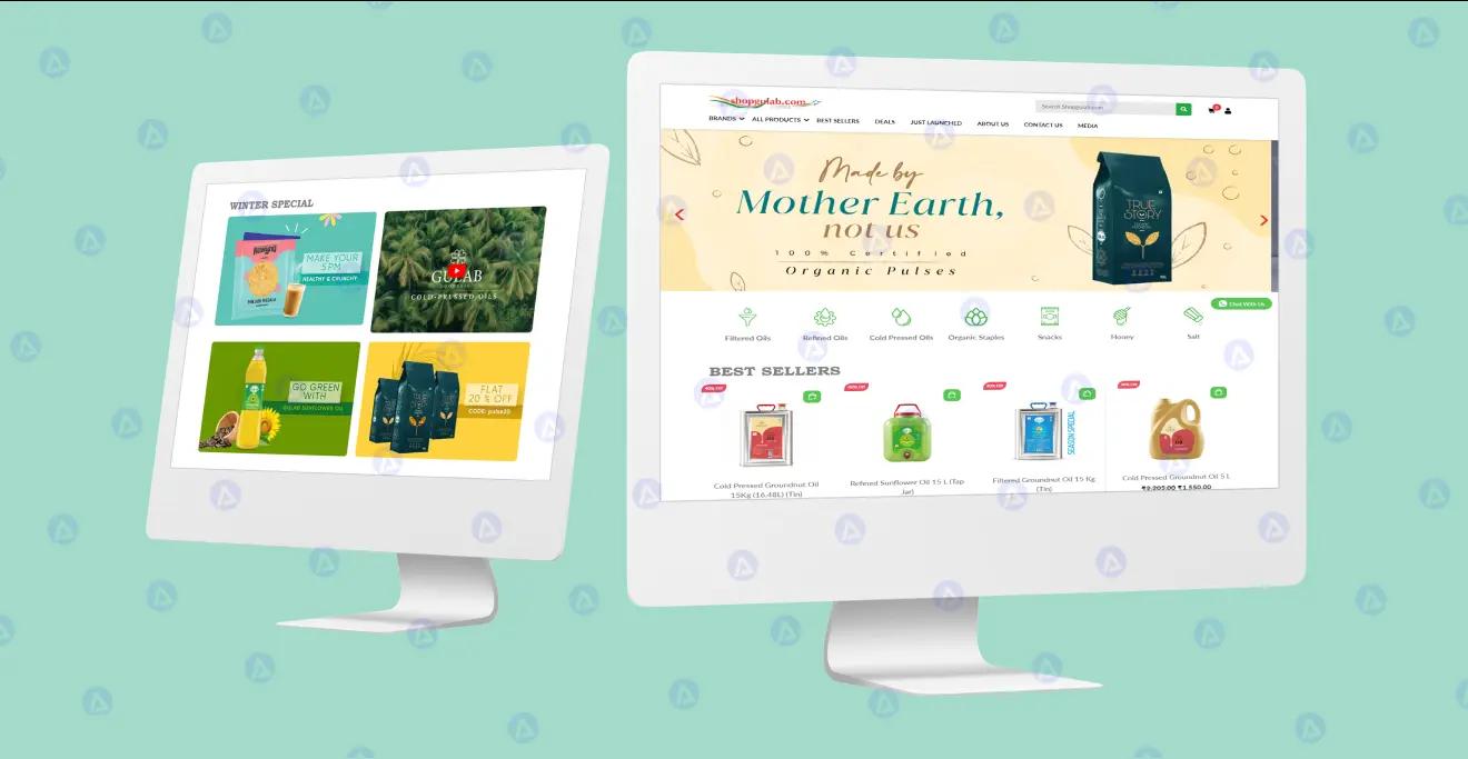 shop gulab website homepage design