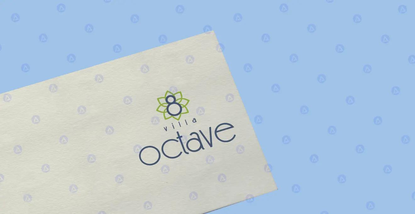 villa octave residential logo design