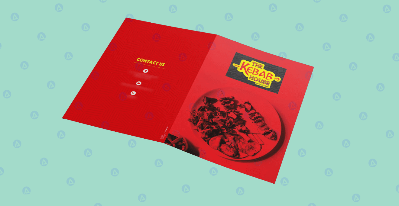 the kebab house brochure cover design 