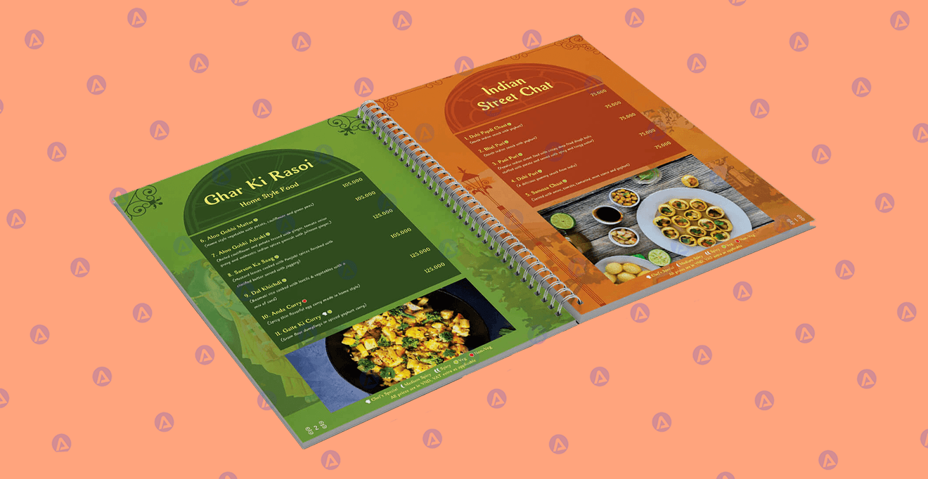 Dahi Handi Restaurant Menu Page 2 Brochure Design Dahi Handi Restaurant Menu Page 2 Brochure Design