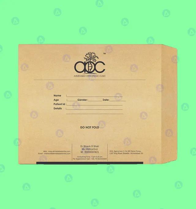Ahmedabad Orthopaedic Hospital Medical Report Brown Envelope Design Ahmedabad Orthopaedic Hospital Medical Report Brown Envelope Design