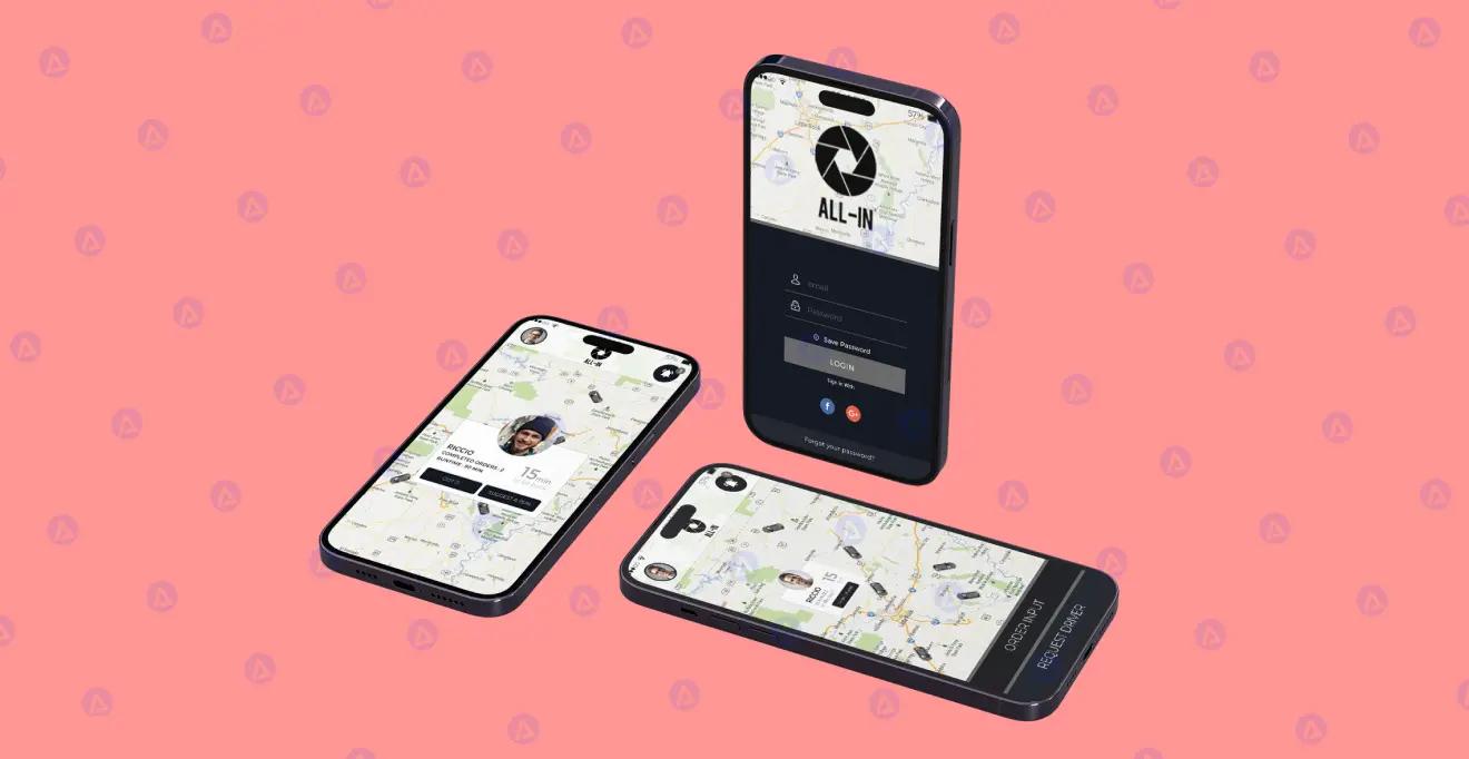 All in Mobile Taxi Booking App Login Page Design All in Mobile Taxi Booking App Login Page Design