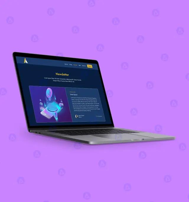 Alpha Trade Website Newsletter Page Design Alpha Trade Website Newsletter Page Design