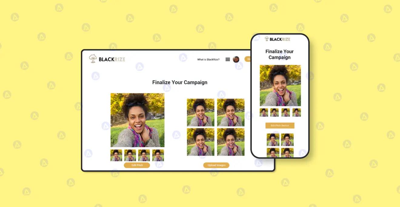 Blackrise Fundraise App Website Homepage Design Blackrise Fundraise App Website Homepage Design