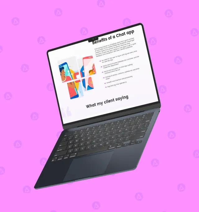 Chat Application Features Page Design Chat Application Features Page Design