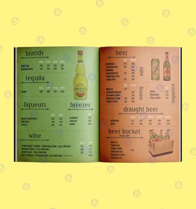 Dwarka Restaurant Catalog Beer Menu Page Design Dwarka Restaurant Catalog Beer Menu Page Design