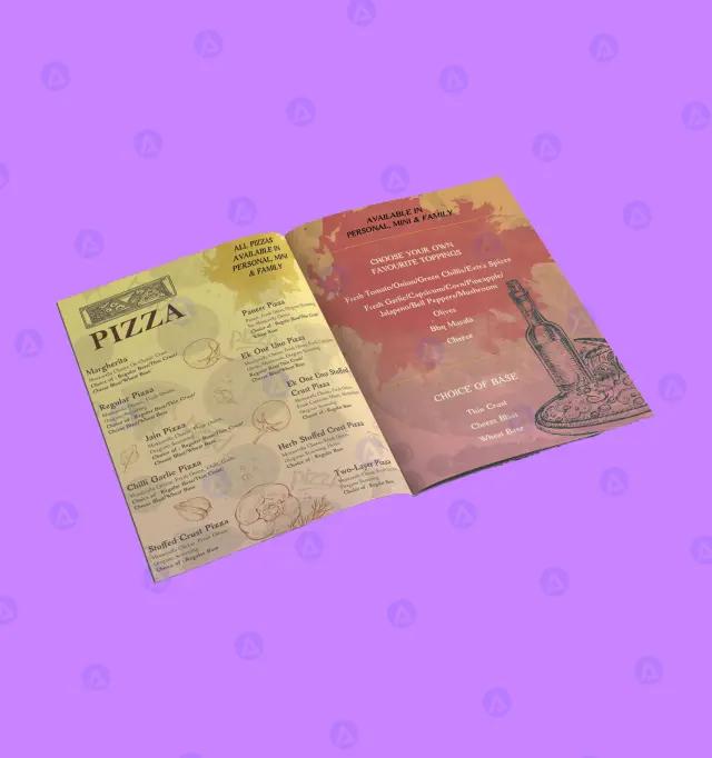 Ek One UNO Pizza Classick Brochure Card Frame 1 Design Ek One UNO Pizza Classick Brochure Card Frame 1 Design