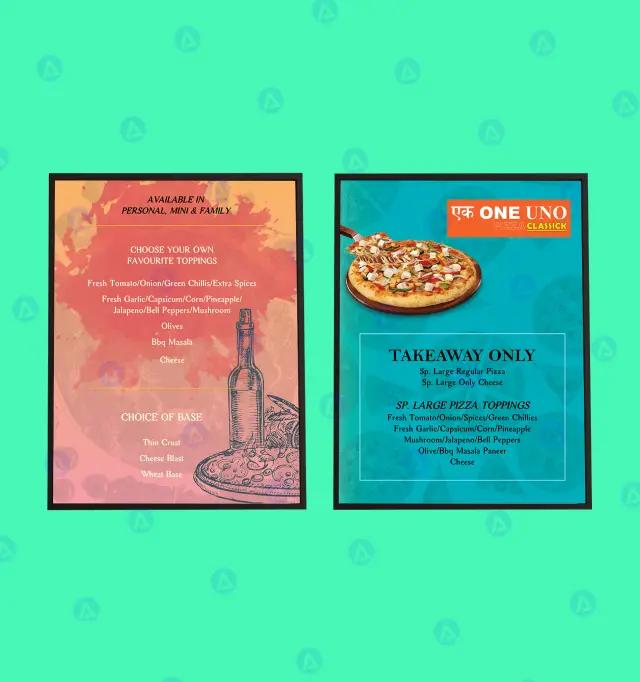 Ek One UNO Pizza Classick Brochure Menu Page 3 Design Ek One UNO Pizza Classick Brochure Menu Page 3 Design