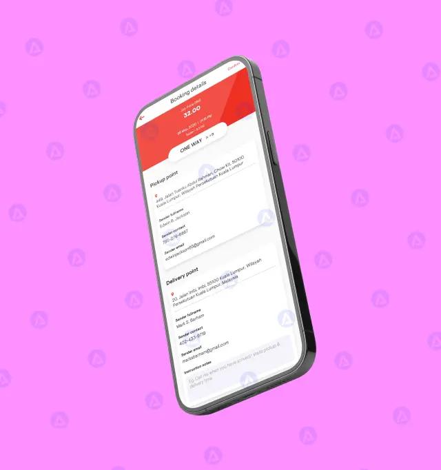 Emerzgo App Booking Details Page Design Emerzgo App Booking Details Page Design