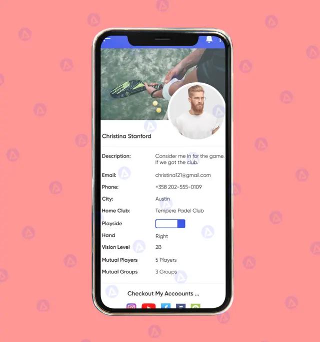 Get Ball Sports Games App User Profile Design Get Ball Sports Games App User Profile Design