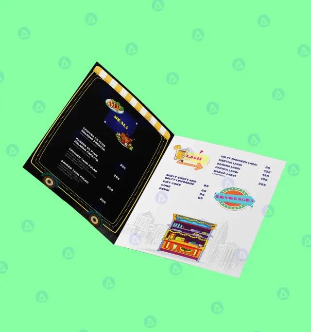 Go Gully Restaurant Menu Page 1 Brochure Design Go Gully Restaurant Menu Page 1 Brochure Design