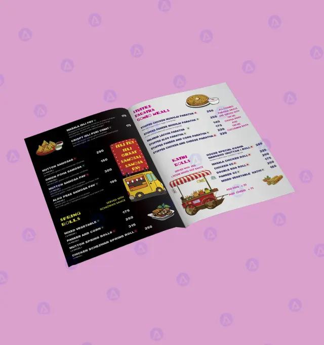 Go Gully Restaurant Menu Page 2 Brochure Design Go Gully Restaurant Menu Page 2 Brochure Design