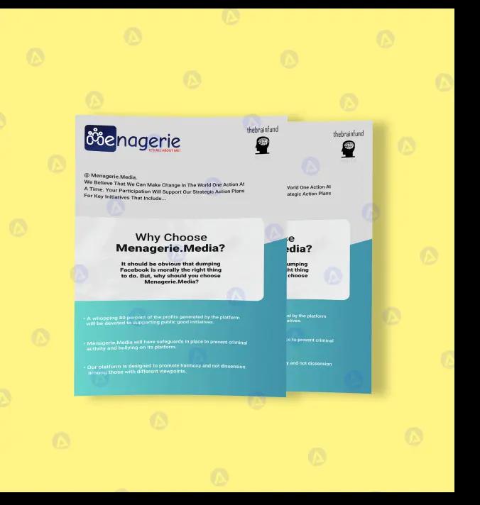 Menagerie Media Flyer Pages Design Menagerie Media Flyer Pages Design