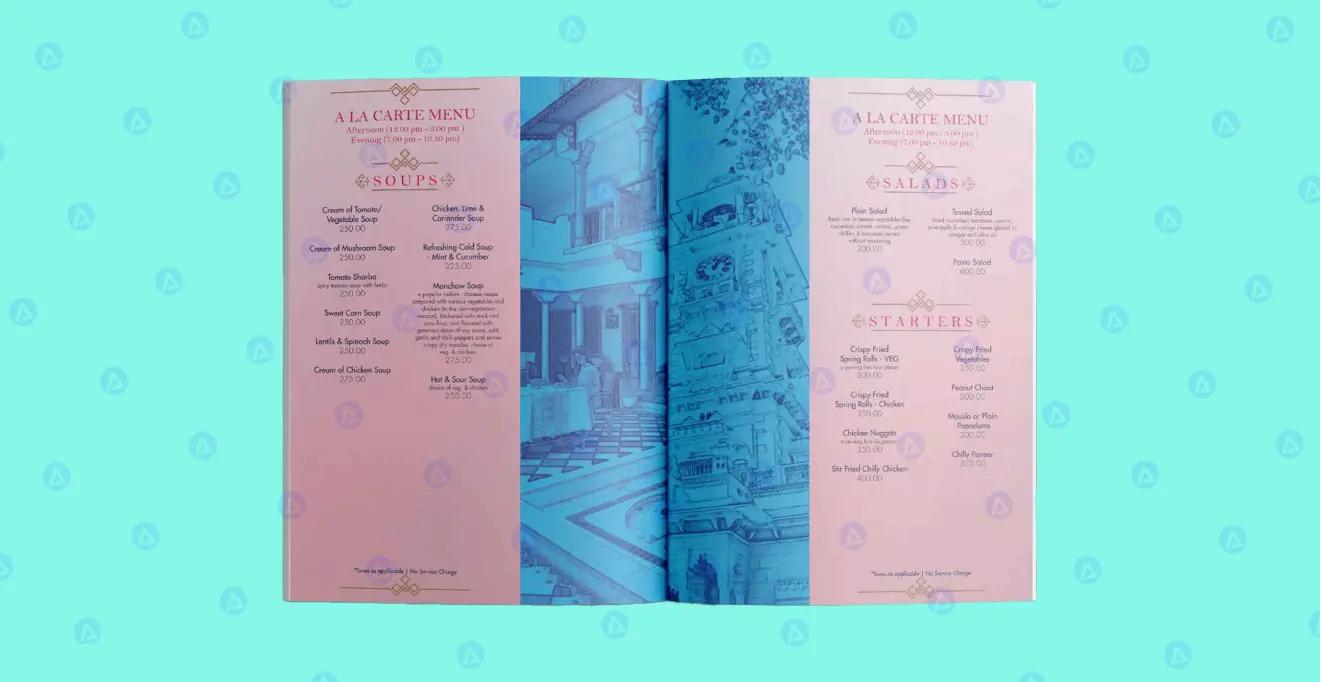 ratan vilas restaurant catalog a la carte menu page design ratan vilas restaurant catalog a la carte menu page design