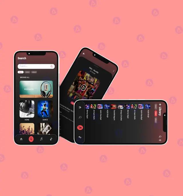 rlgd music listening app web library page design rlgd music listening app web library page design