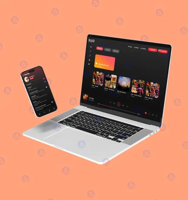 rlgd music listening app web playlist page design rlgd music listening app web playlist page design