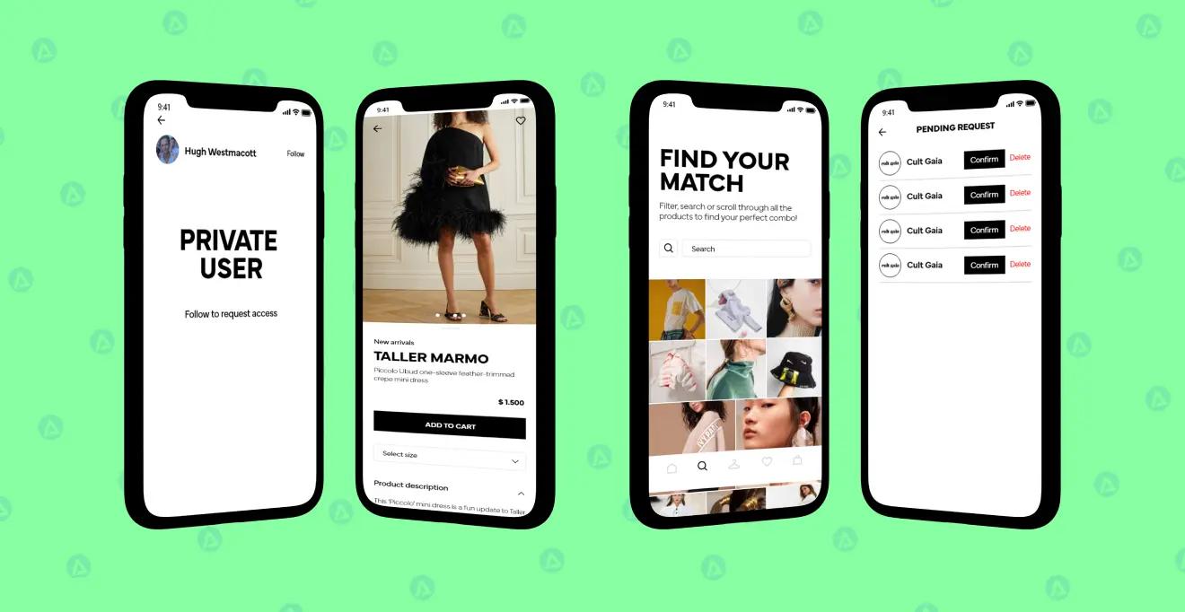 Switch Shopping App Find Your Match Page Design Switch Shopping App Find Your Match Page Design