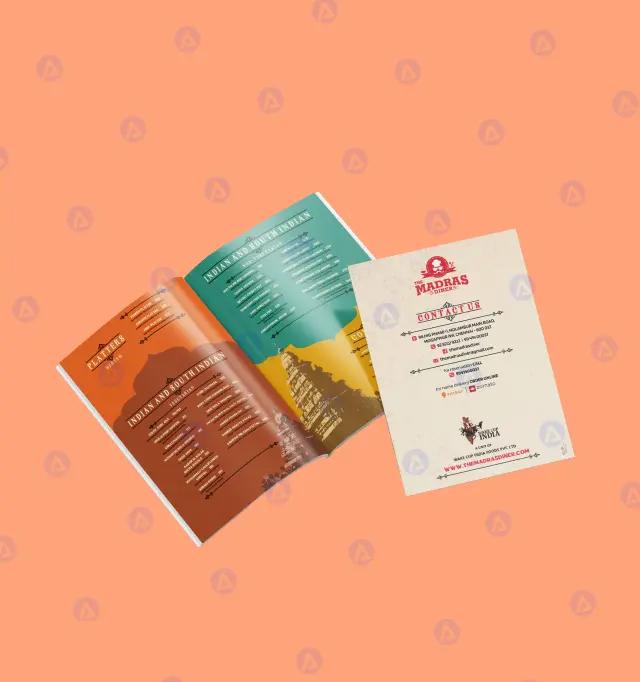 the madras diner restaurant contact us brochure design the madras diner restaurant contact us brochure design