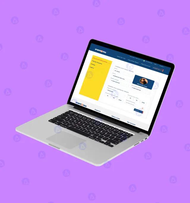 urgent evisa website profile update page design urgent evisa website profile update page design