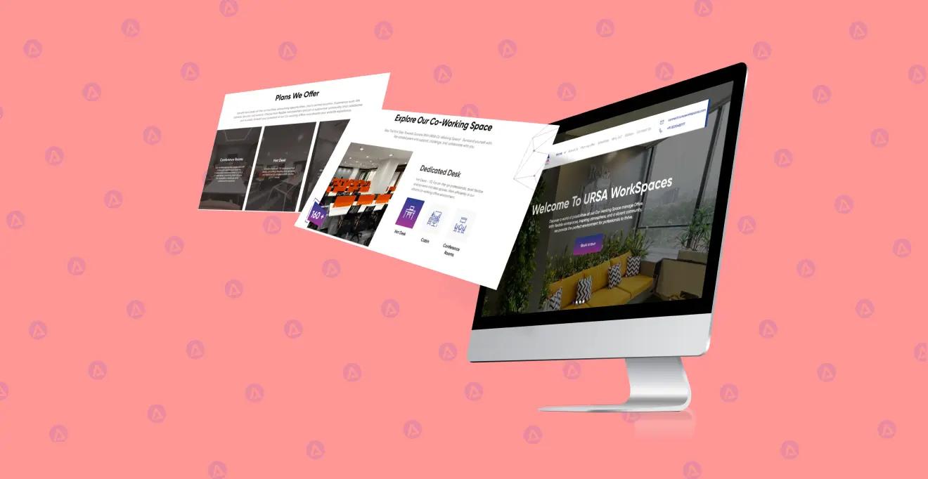 ursa workspaces website homepage design  ursa workspaces website homepage design
