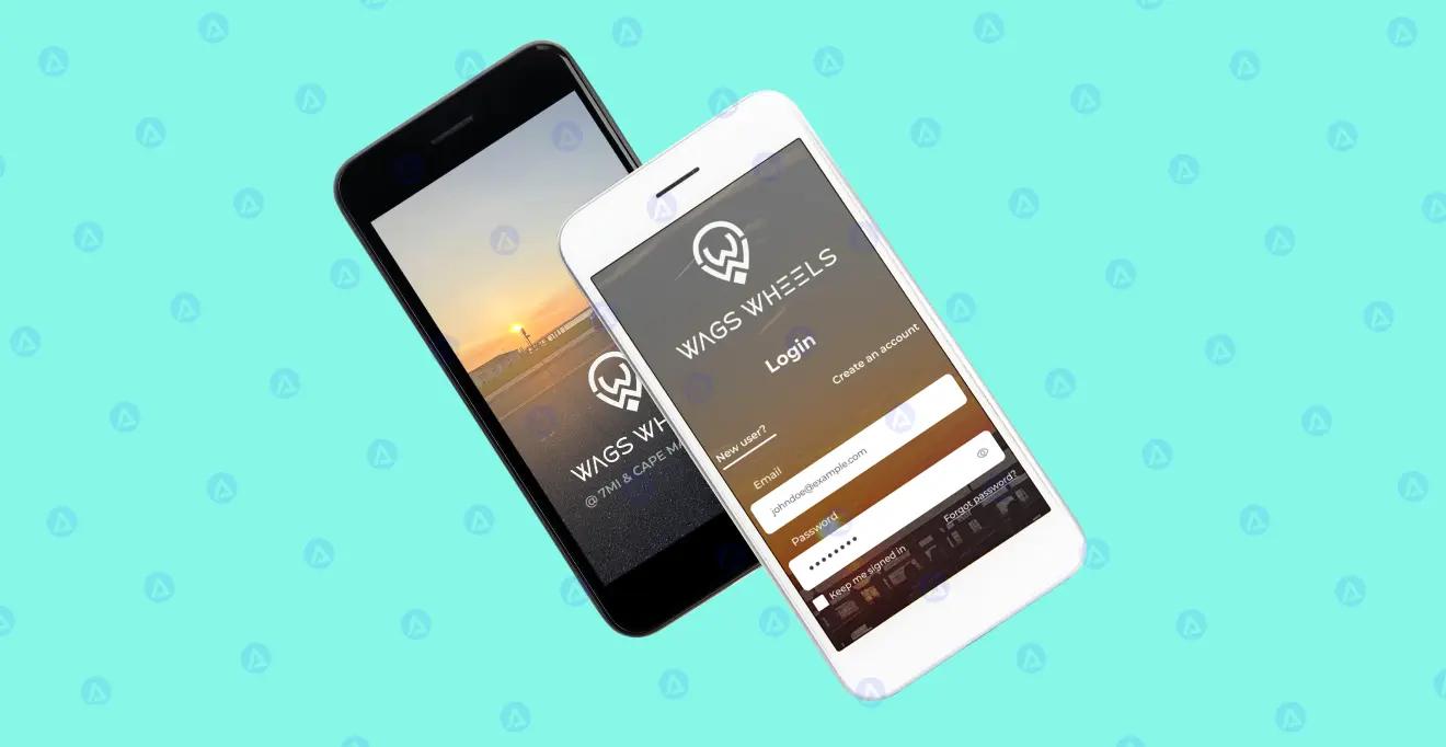 wags wheels app ui ux design login screen wags wheels app ui ux design login screen