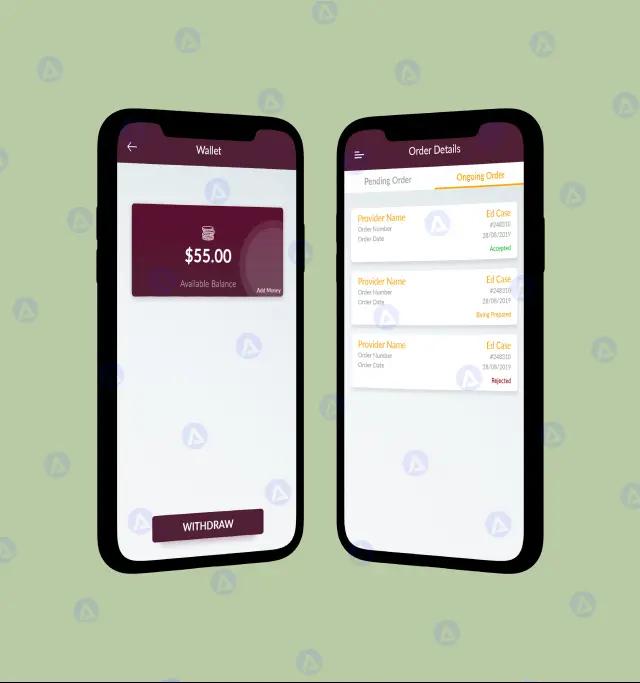 wonga food delivery app wallet page design  wonga food delivery app wallet page design