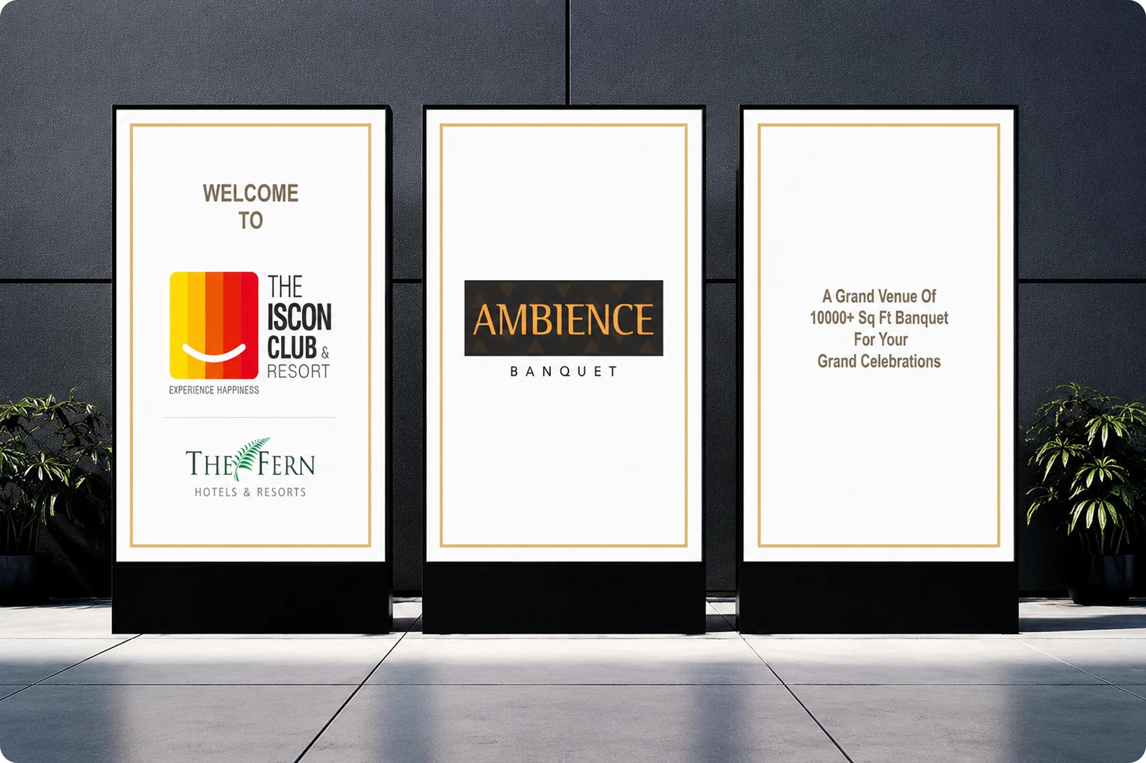 The Iscon Club Shuffle card room interior with branded wall art