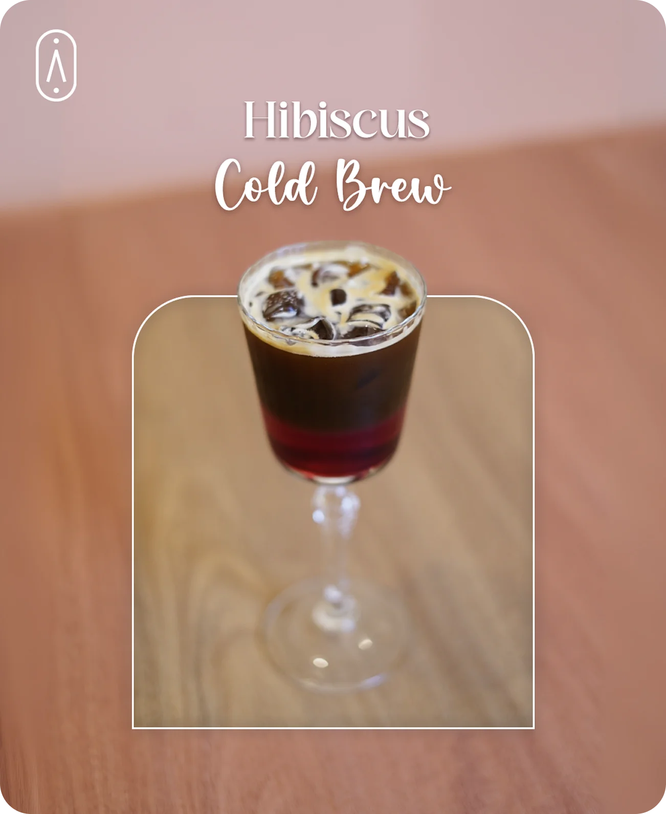 Hibiscus Cold Brew top view with ice