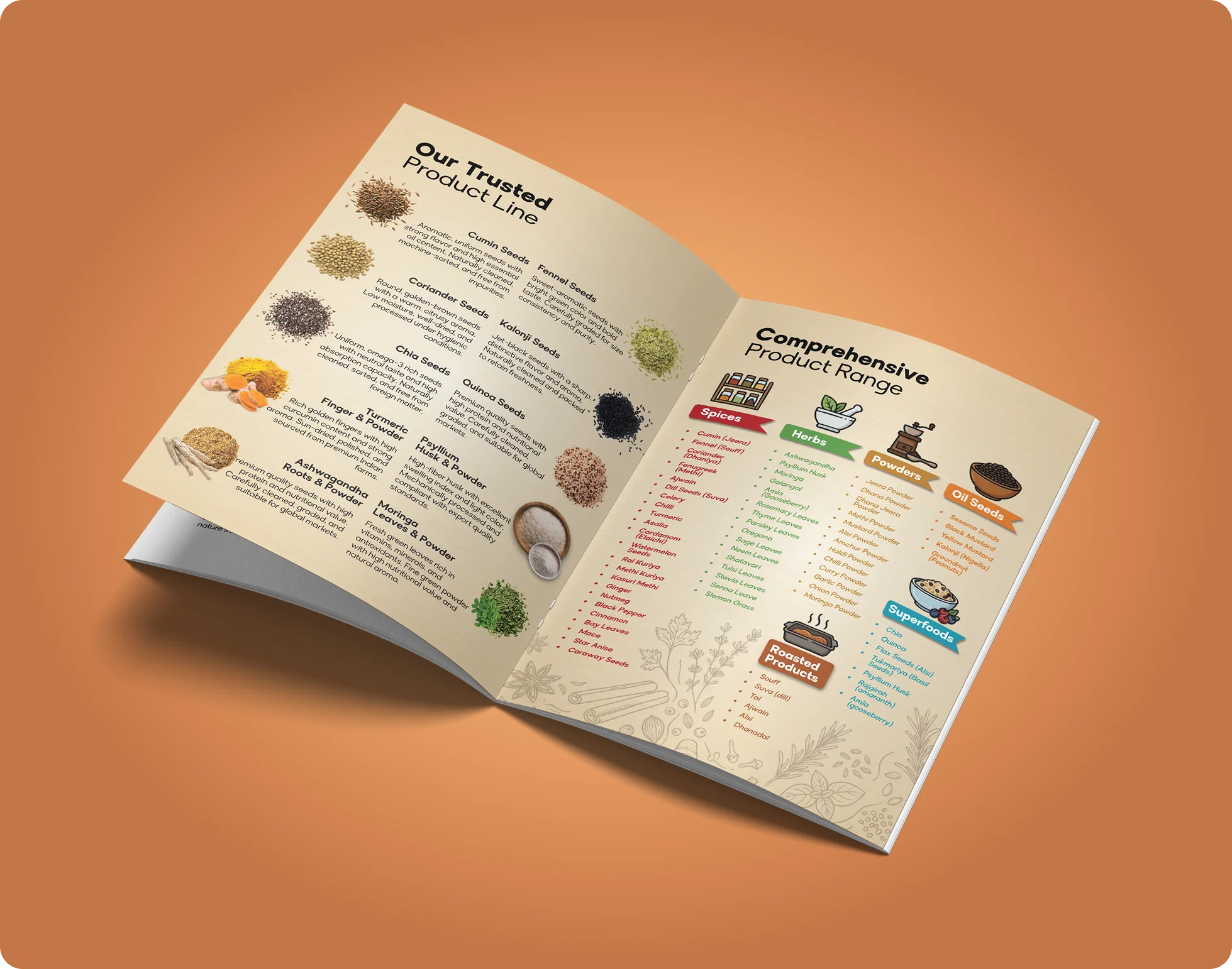 Jimmy and Son's product catalogue brochure — trusted product line and comprehensive range