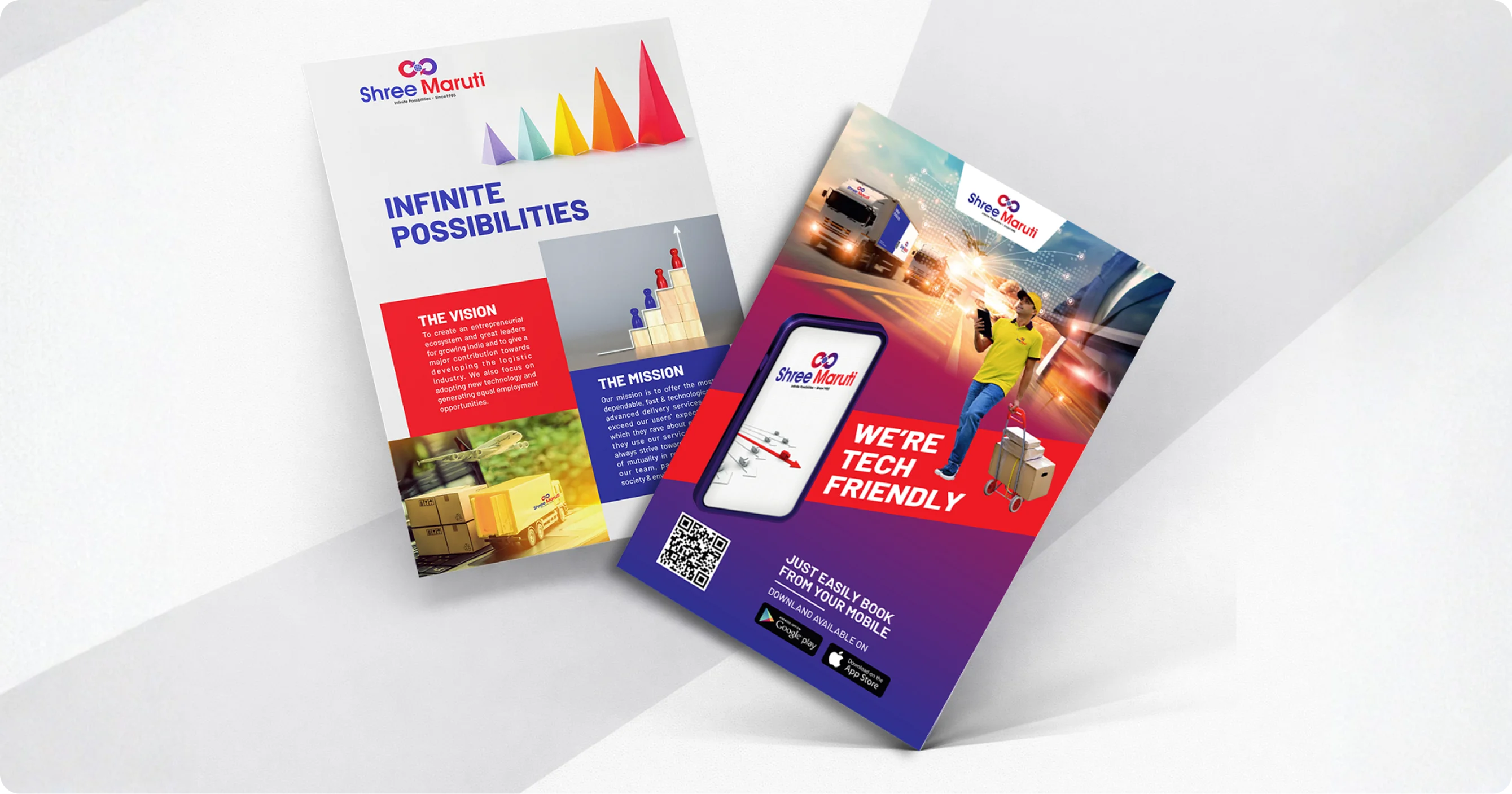 Shree Maruti Infinite Possibilities brochure and app flyer
