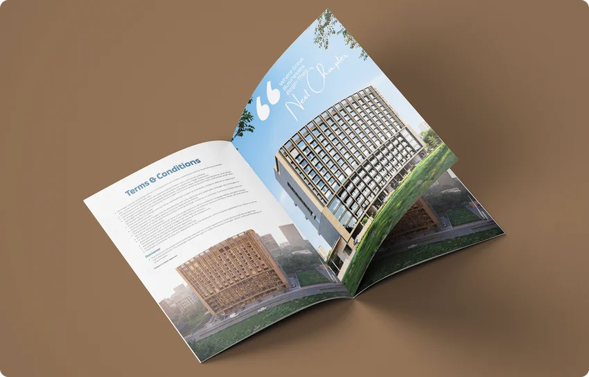 Sutaria Skyline brochure amenities and floor plan pages