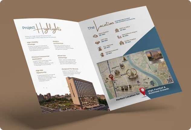 Sutaria Skyline brochure lifestyle imagery and design details