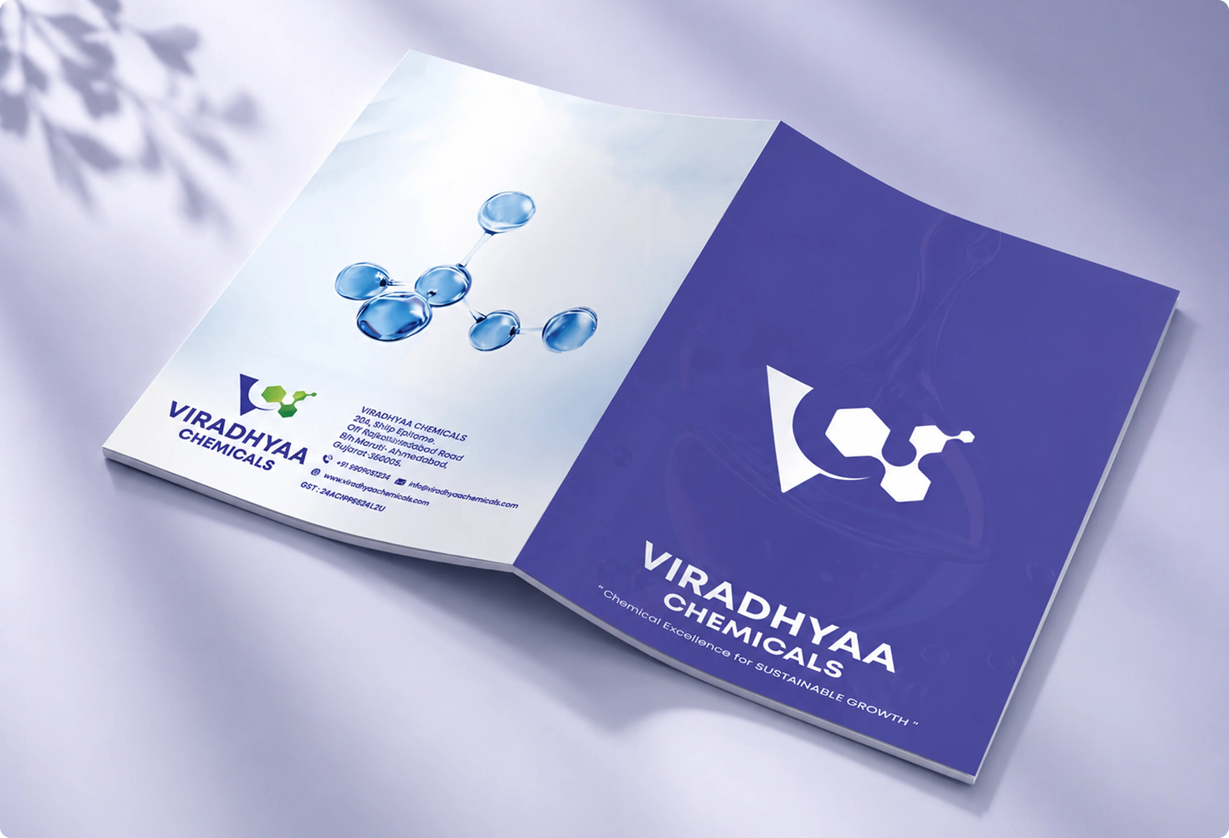 Viradhya brochure design front and back covers