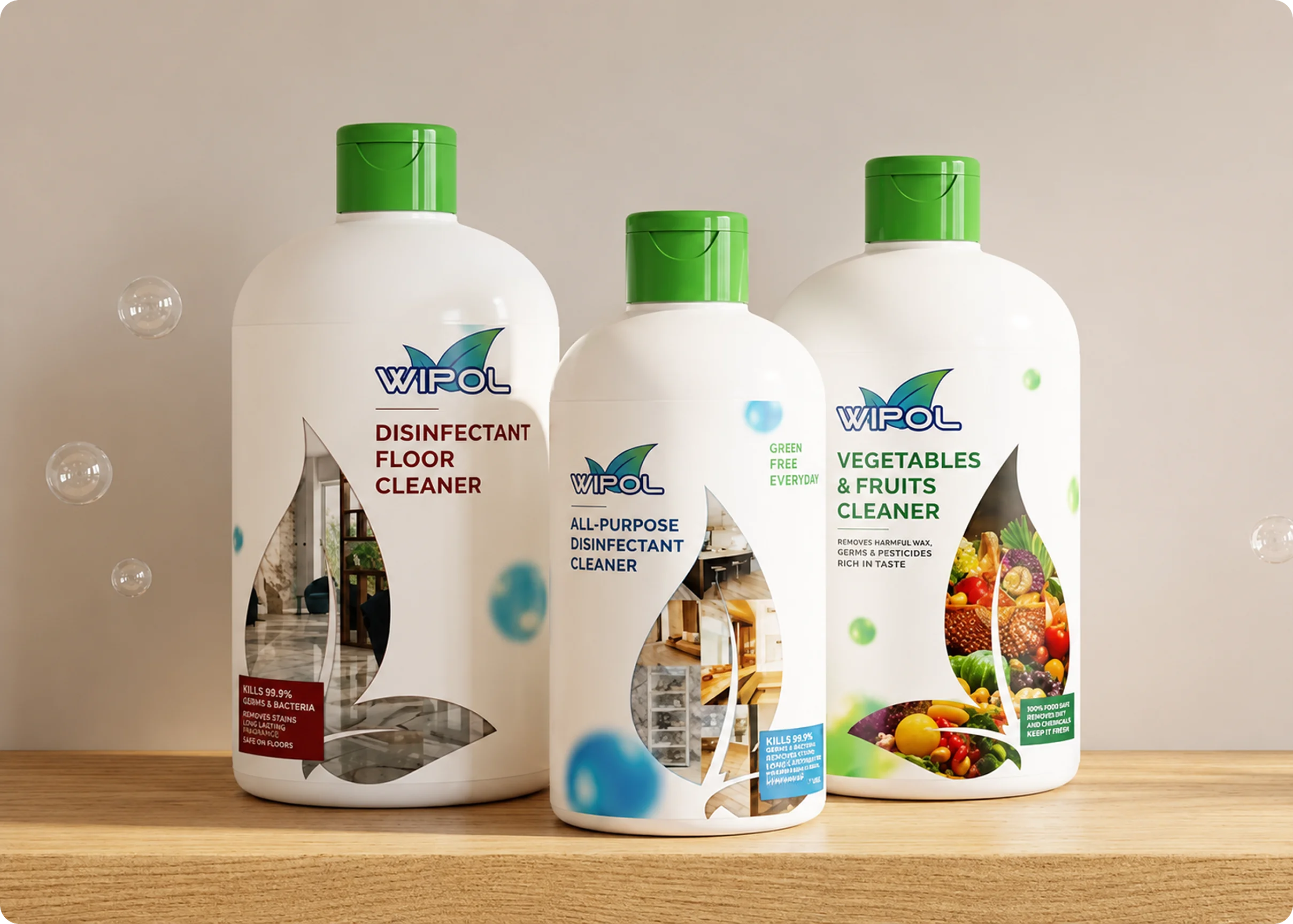 Wipol floor cleaner products shelf showcase