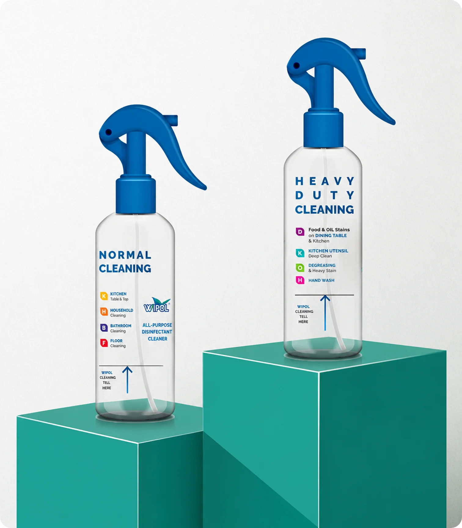 Wipol cleaning spray bottles