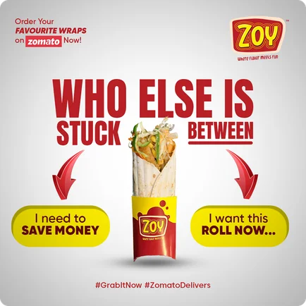 Zoy wrap social post showing save money versus roll now choices