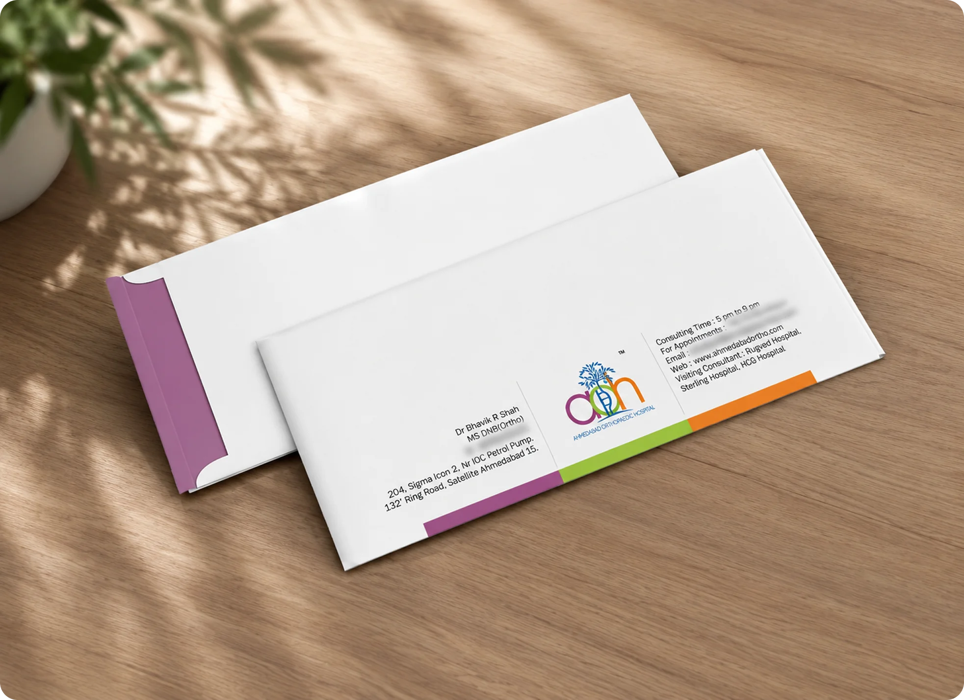 Ahmedabad Orthopedic Hospital packaging and print design