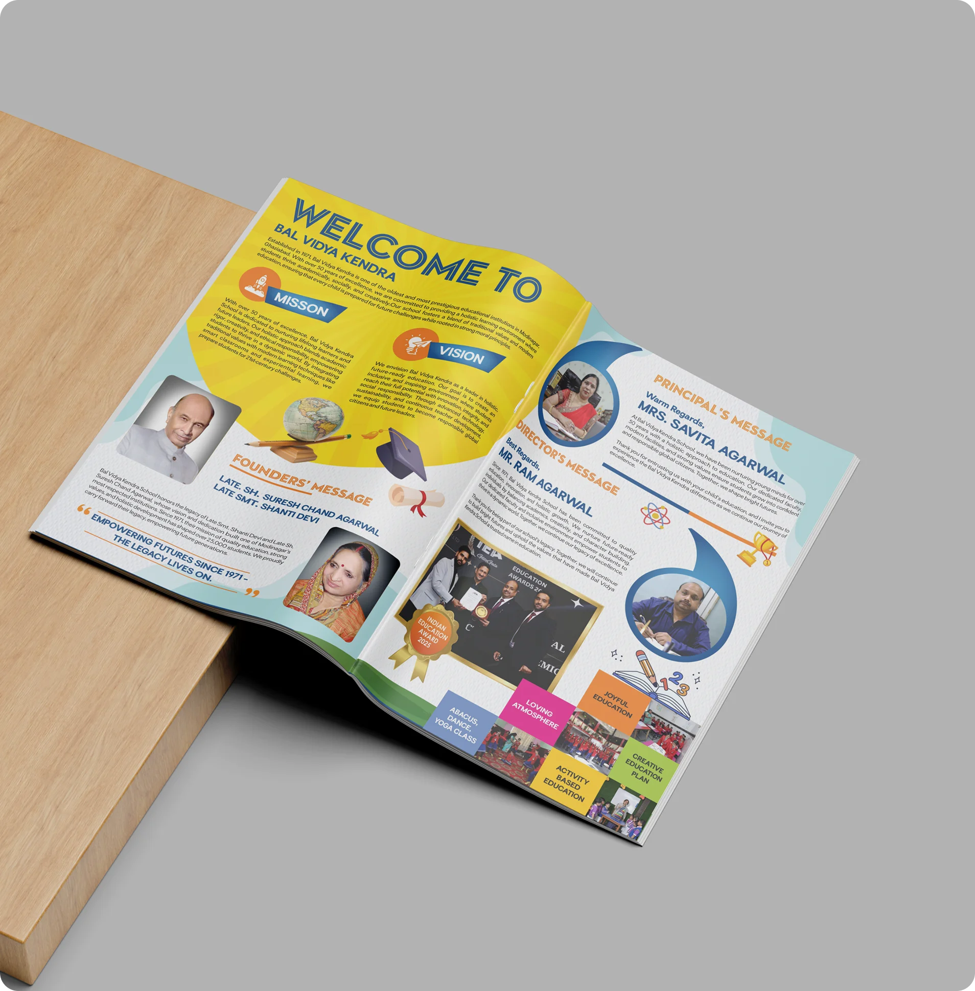 Bal Vidya Kendra brochure welcome spread
