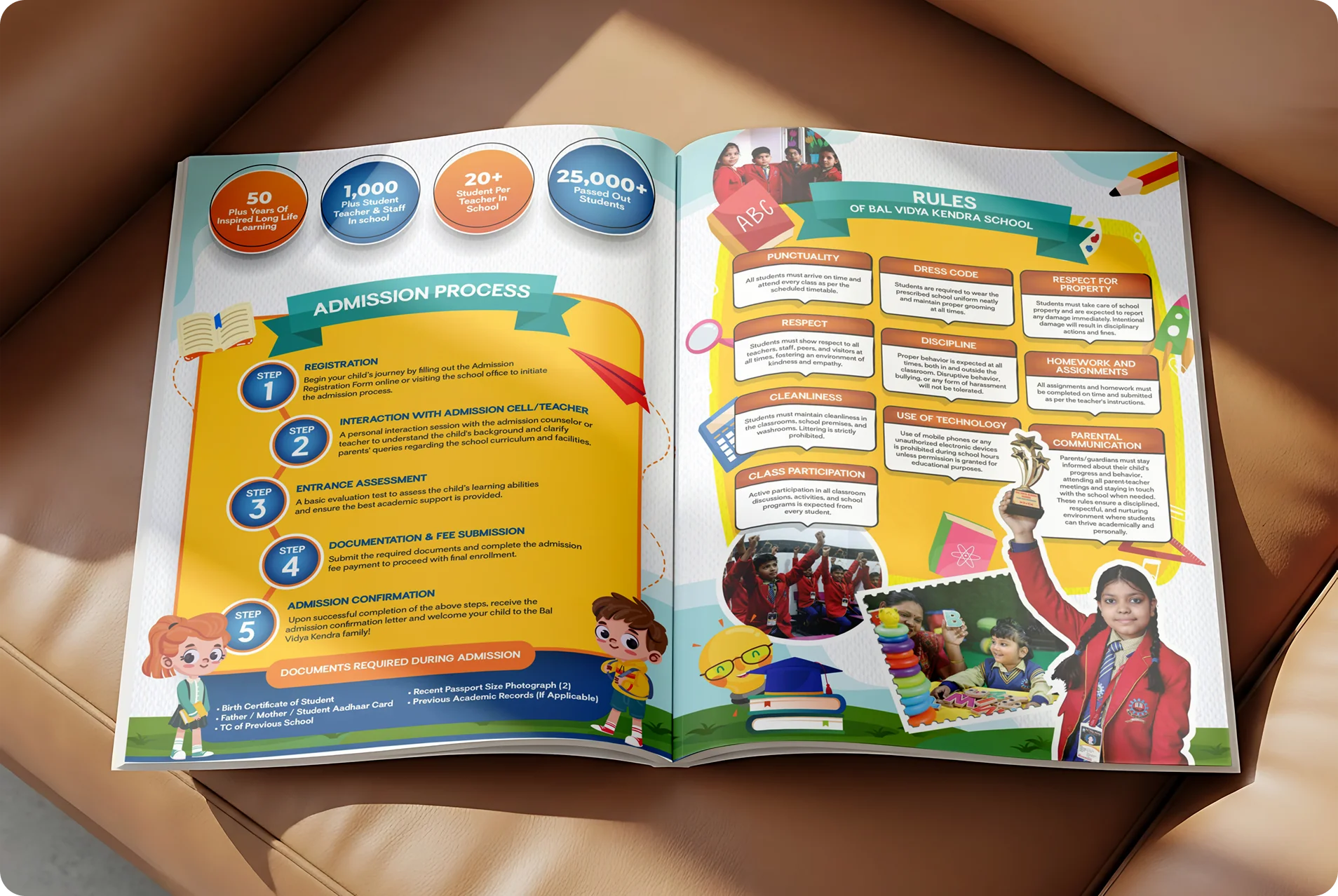 Bal Vidya Kendra brochure features and programmes section