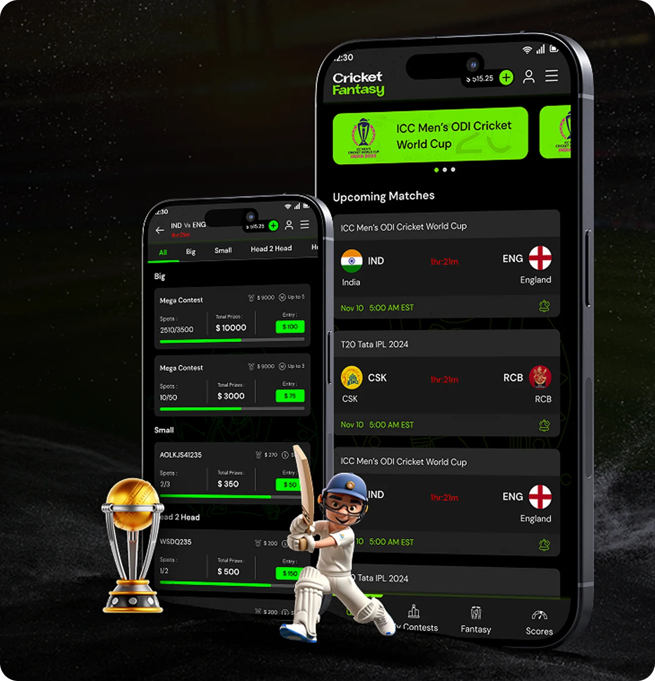 Cricket Fantasy branding and design showcase