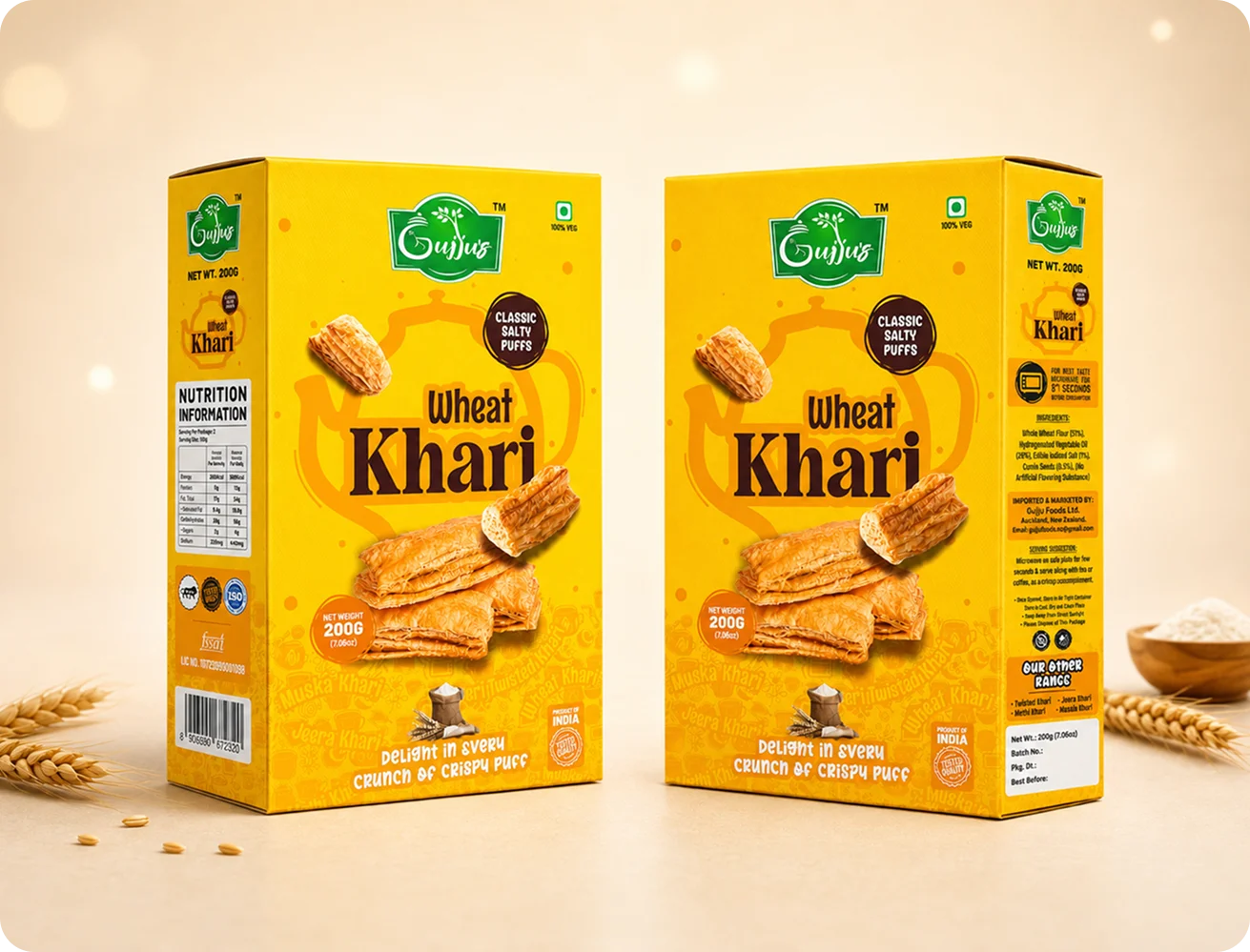 Gujju's single blue Khari box product shot