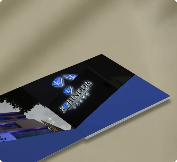 Kohinoor Plaza brand collateral design detail