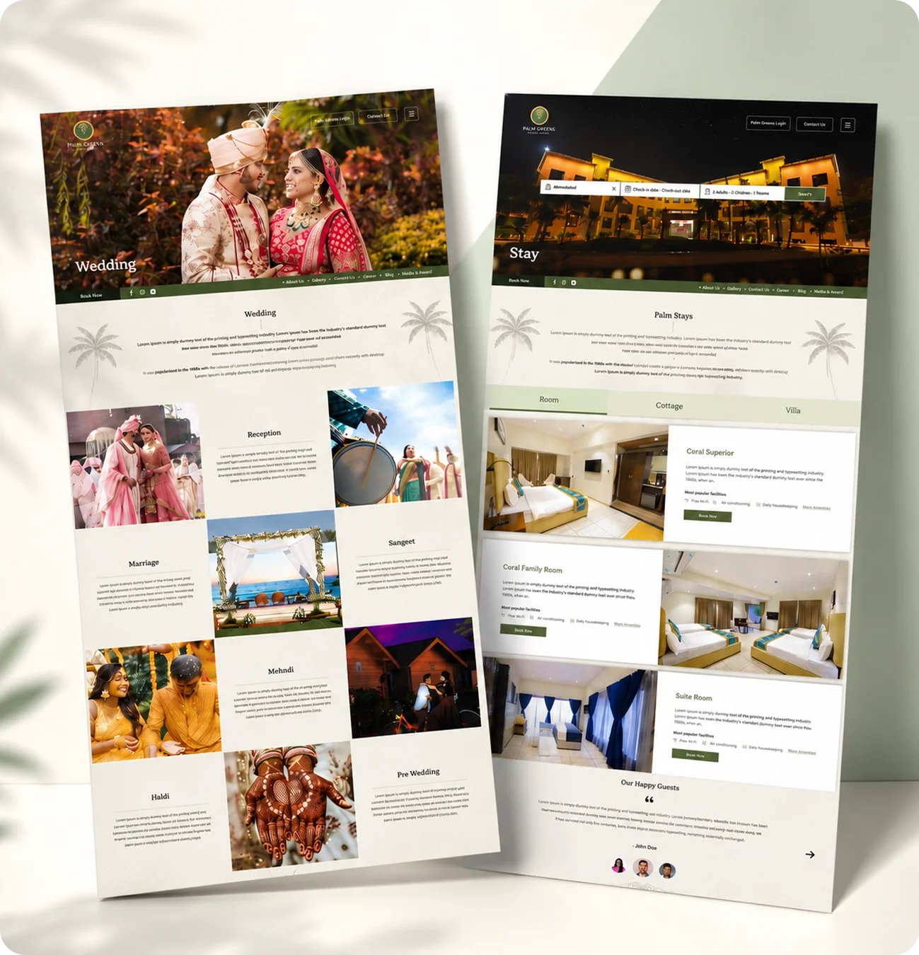 Palm Greens branding and design showcase