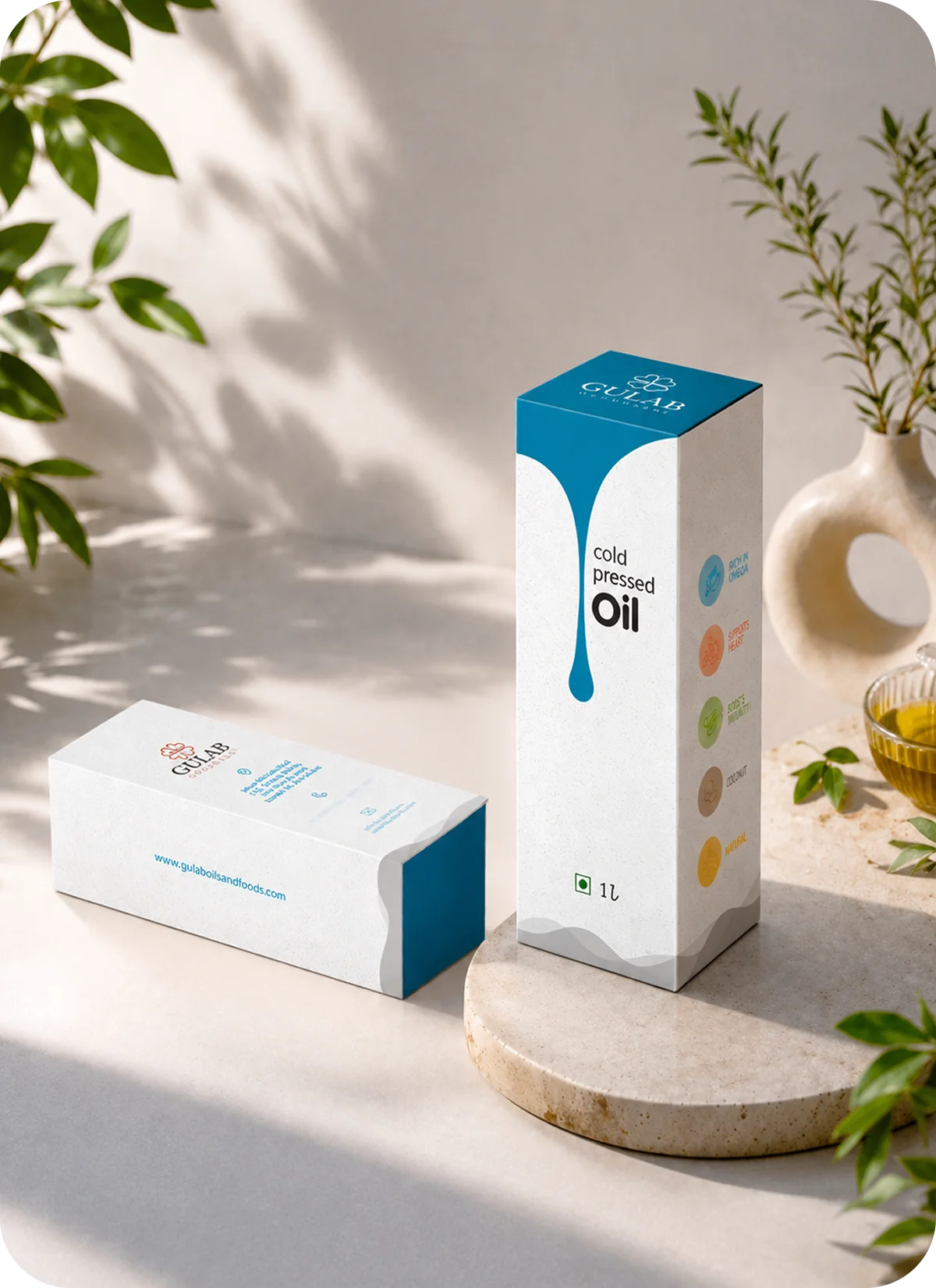 Gulab Oil packaging design